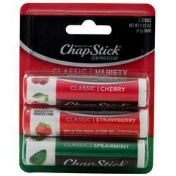 Chapstick Гигиеническая помада классическая Вишневая клубничная мятная 3 упаковки