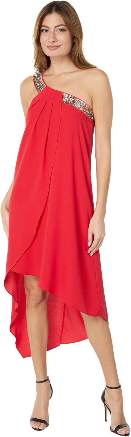 

Платье на одно плечо BCBGMAXAZRIA, цвет Toreador