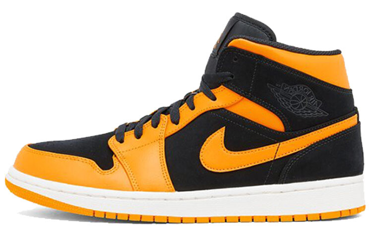 

Jordan 1 Mid Black с апельсиновой коркой