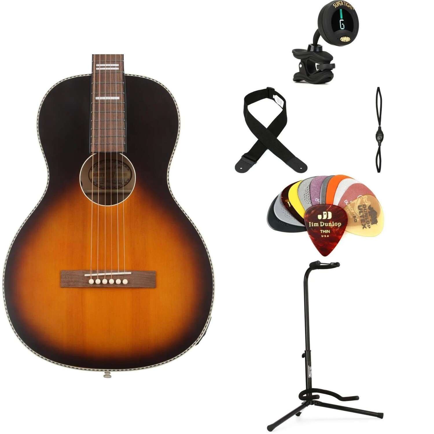 

Новый комплект Recording King Dirty 30s Series 7 Single 0 Essentials Bundle — Tobacco Sunburst