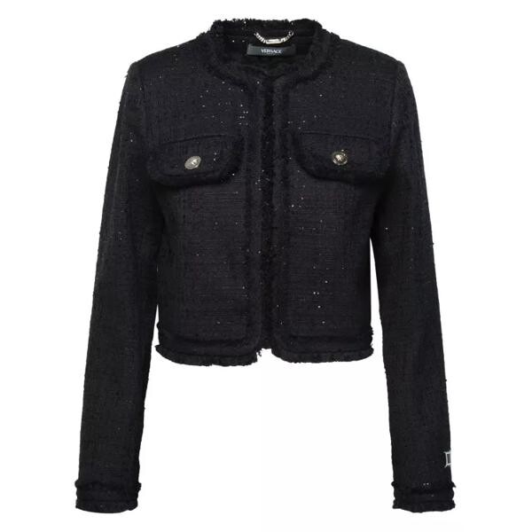 

Куртка cotton blend jacket Versace, черный