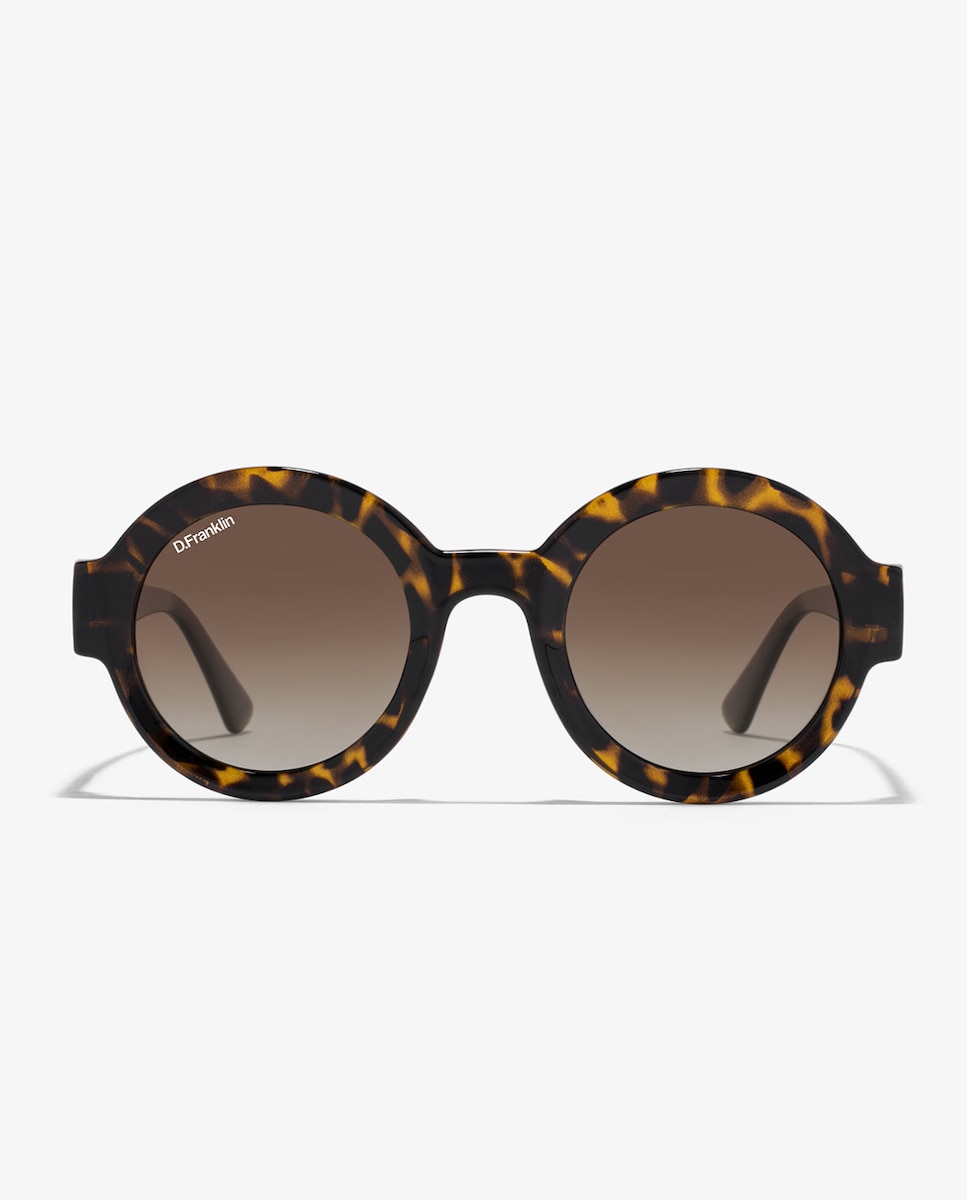 цена Круглые солнцезащитные очки D.Franklin в стиле ретро в черепаховой оправе D.Franklin, коричневый