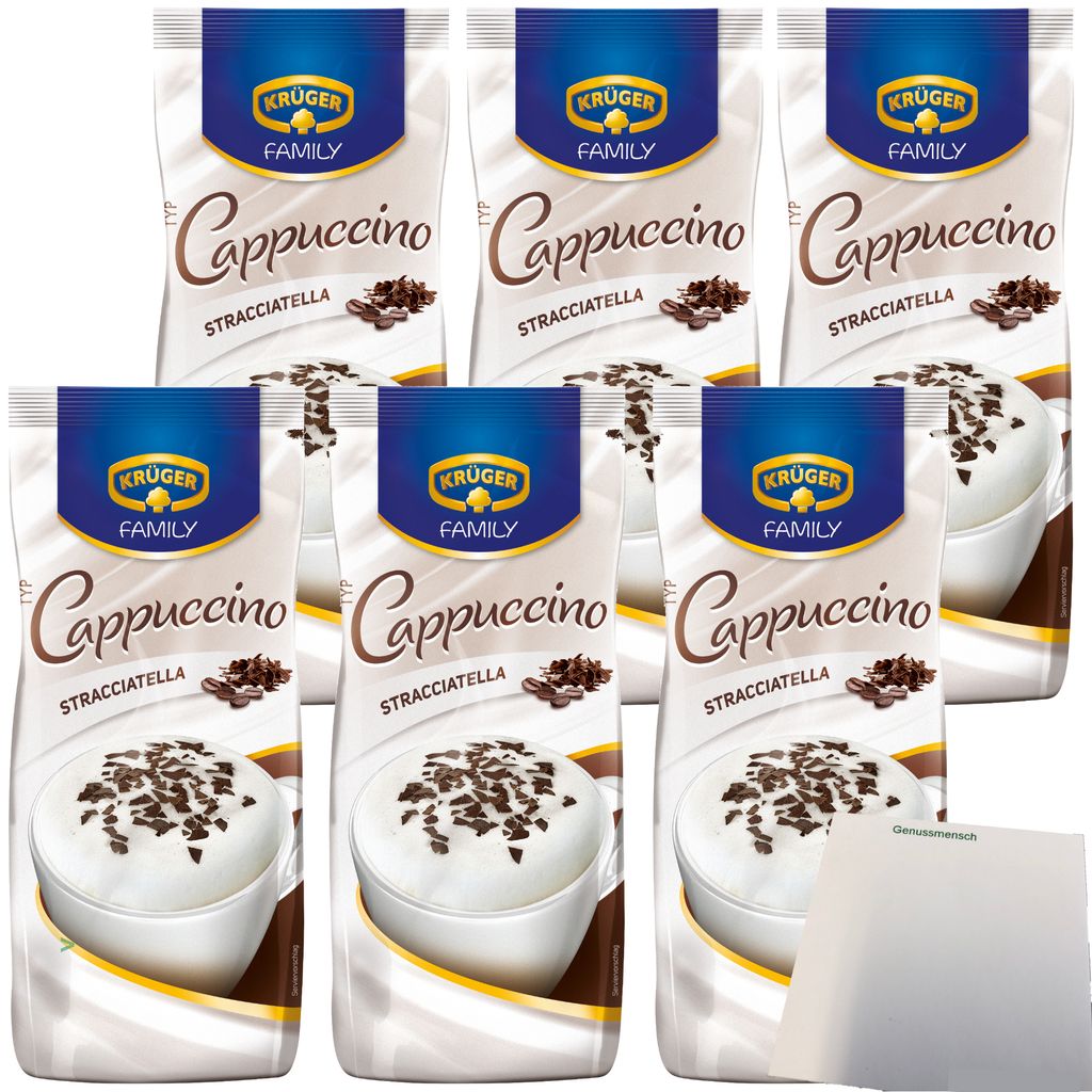 

Krüger Family Cappuccino Stracciatella упаковка 6 шт. (6 пакетиков по 500 г) + блок usy