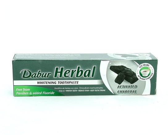 Отбеливающая зубная паста с активированным углем, 100 мл Dabur, Herbal отбеливающая зубная паста с активированным углем 100 мл dr organic