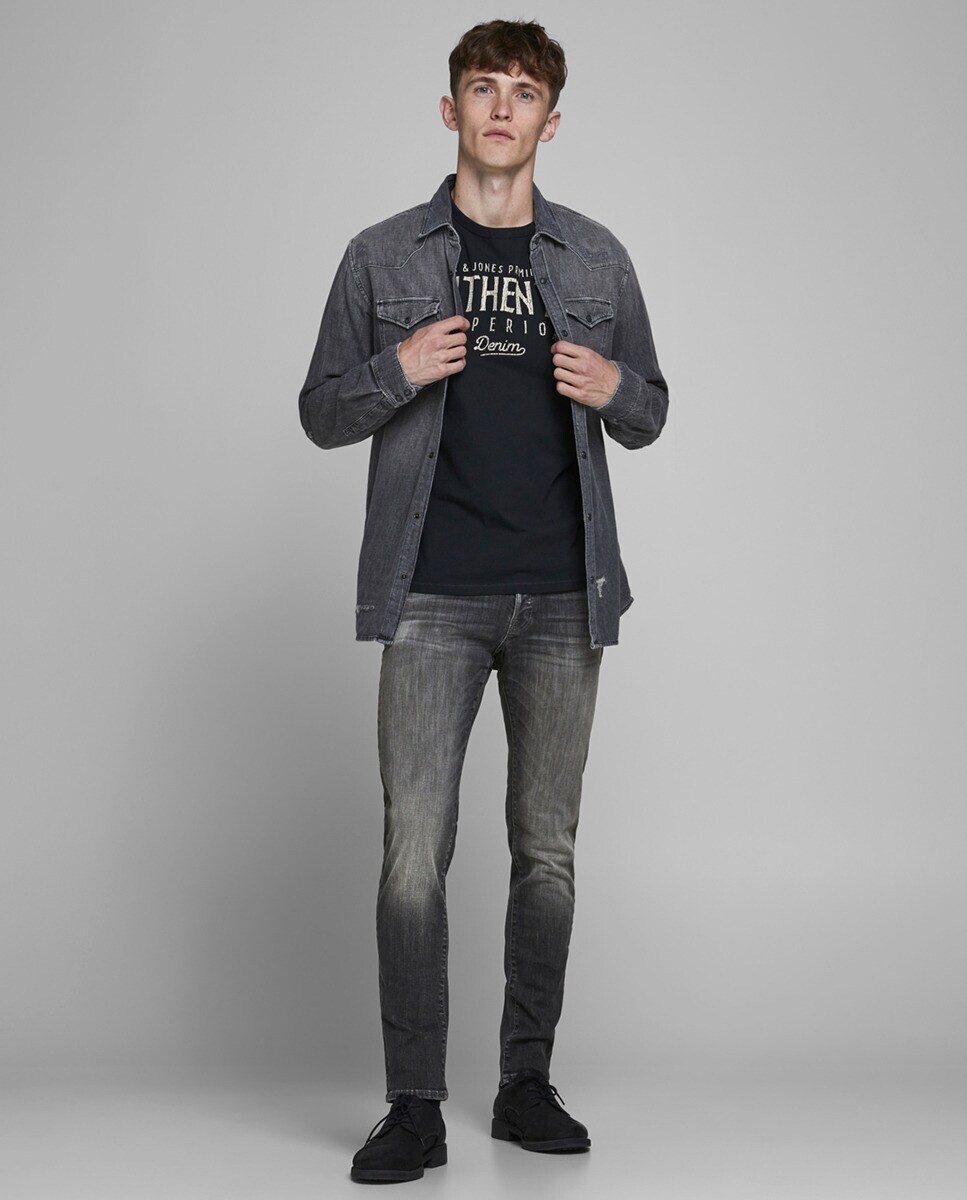 

Мужские зауженные черные джинсы Glenn Jack & Jones, черный