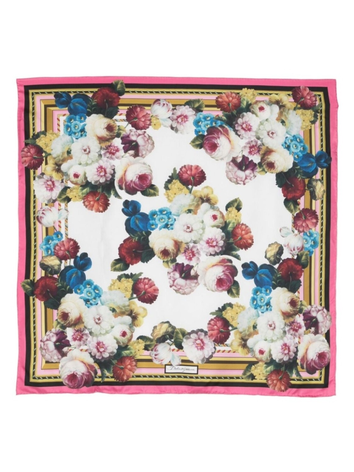

Dolce & Gabbana шелковый платок с цветочным принтом, розовый