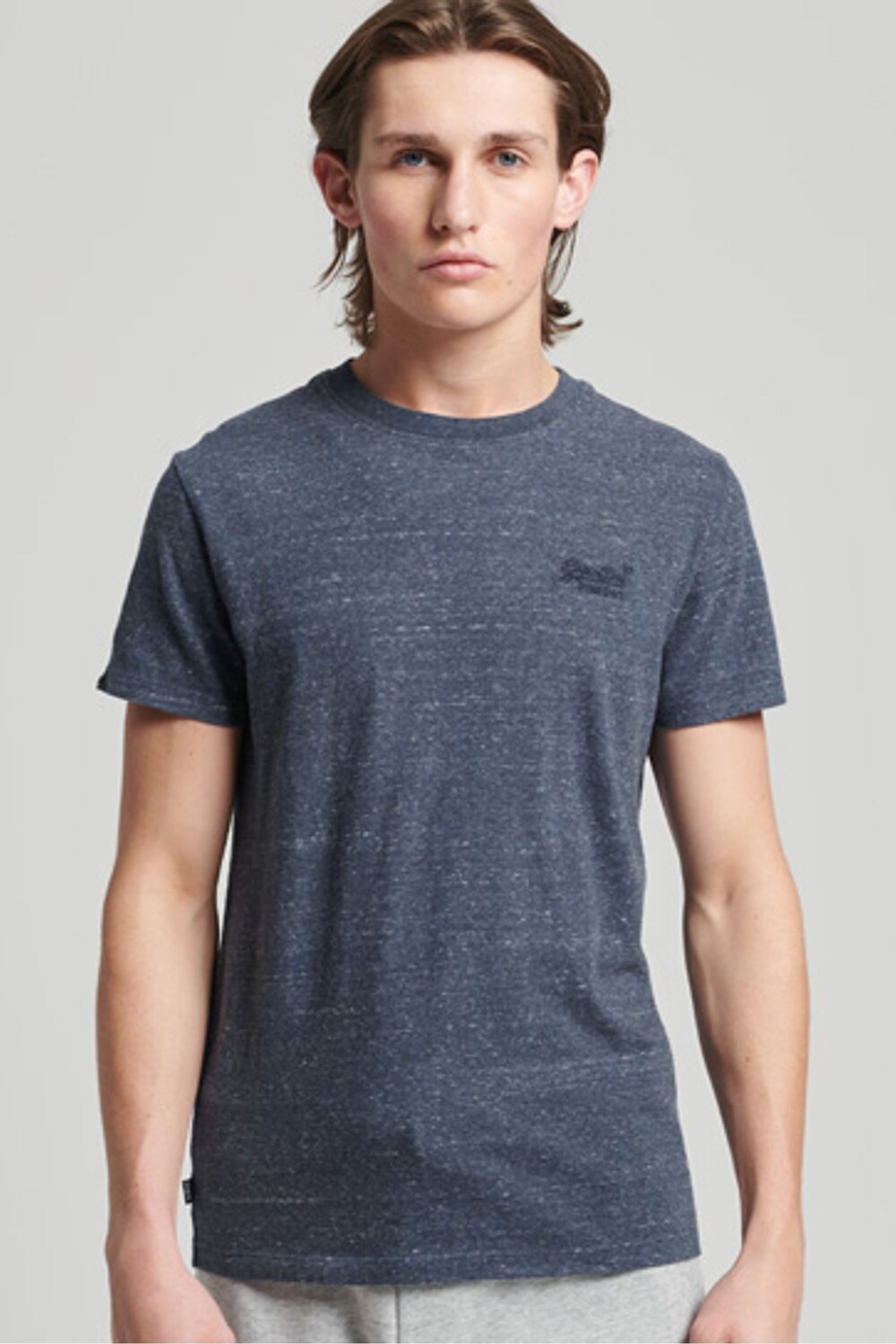 

Винтажная футболка из органического хлопка с вышивкой Superdry, синий