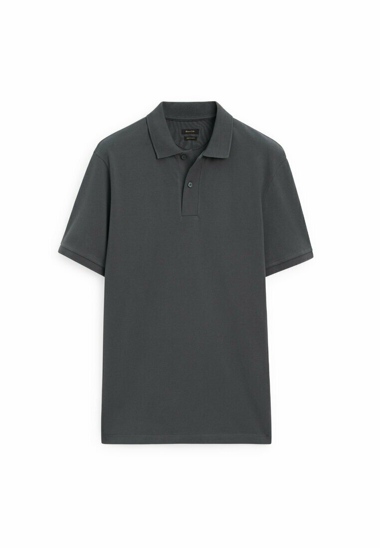 цена Рубашка-поло MICROTEXTURED Massimo Dutti, цвет grey