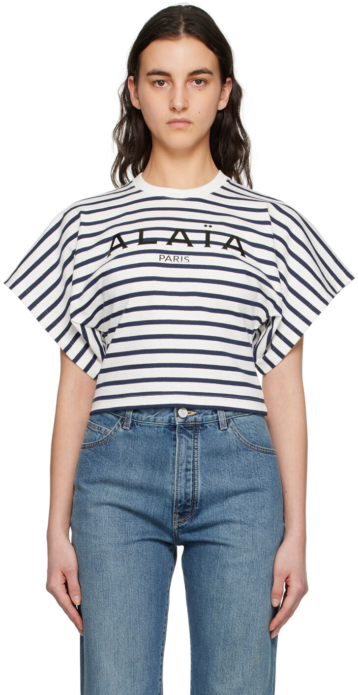 

Футболка в белую полоску ALAÏA