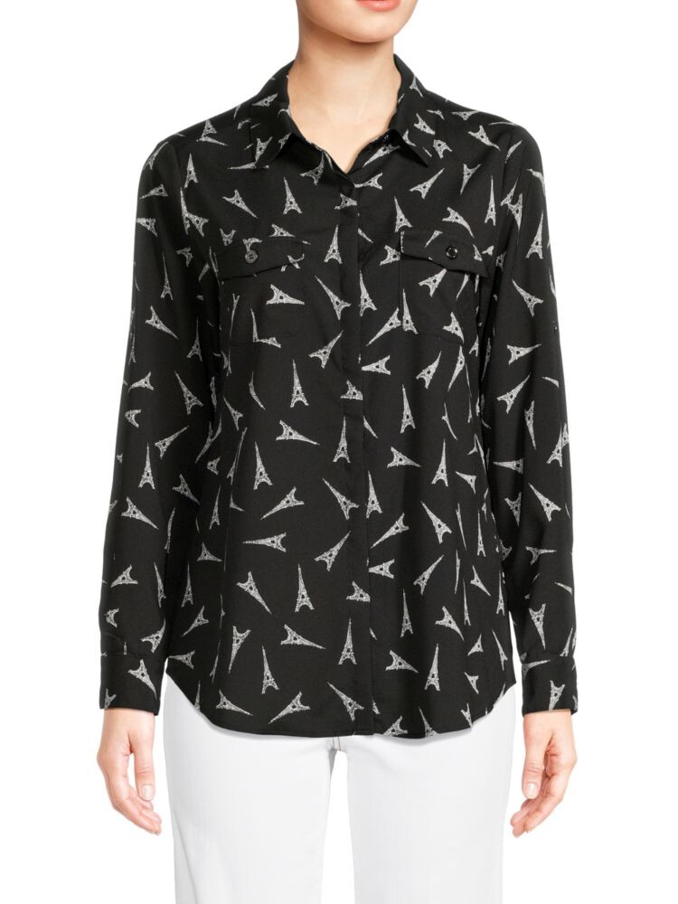 

Рубашка с причудливым рисунком Karl Lagerfeld Paris, цвет Black White