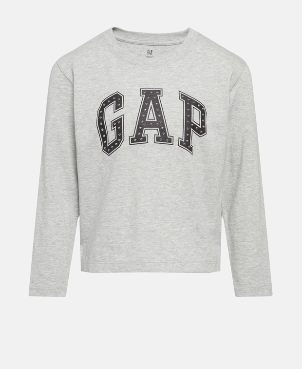 

Топ с длинными рукавами Gap, серый