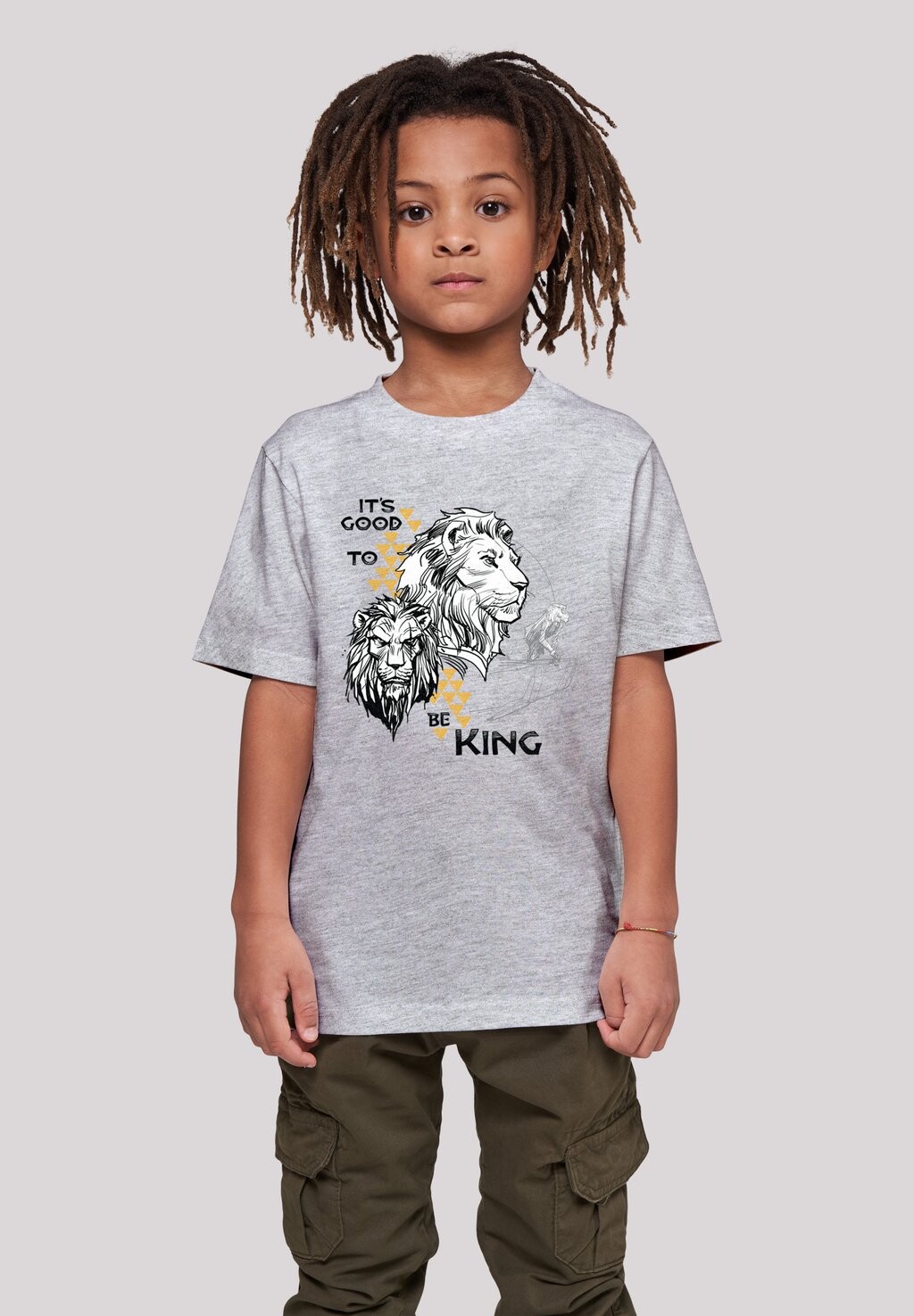 

Футболка с принтом DISNEY KÖNIG DER LÖWEN MOVIE IT'S GOOD TO BE KING F4NT4STIC, цвет heather grey
