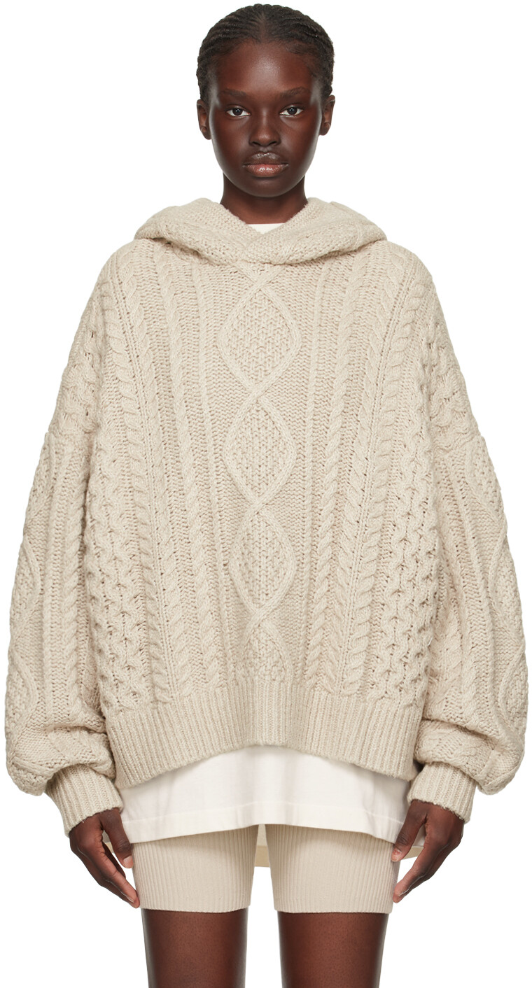

Серо-серая толстовка с капюшоном Fear of God ESSENTIALS, Серый