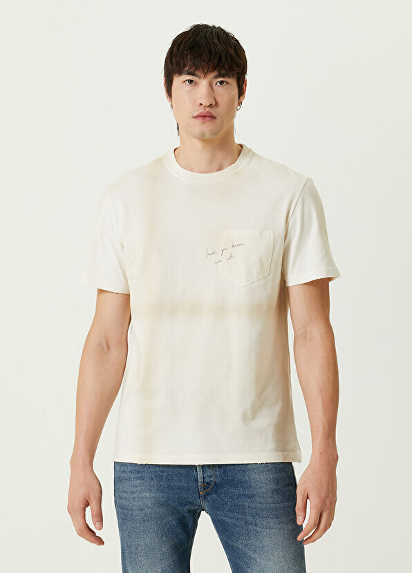 

Футболка с узором и надписью ecru batik Golden Goose