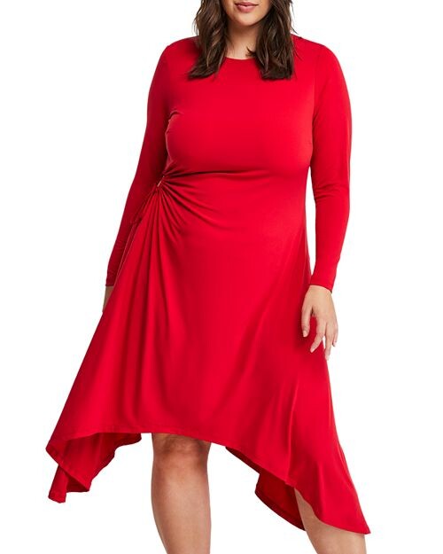 

Платье из джерси со сборками Estelle Plus, цвет Red