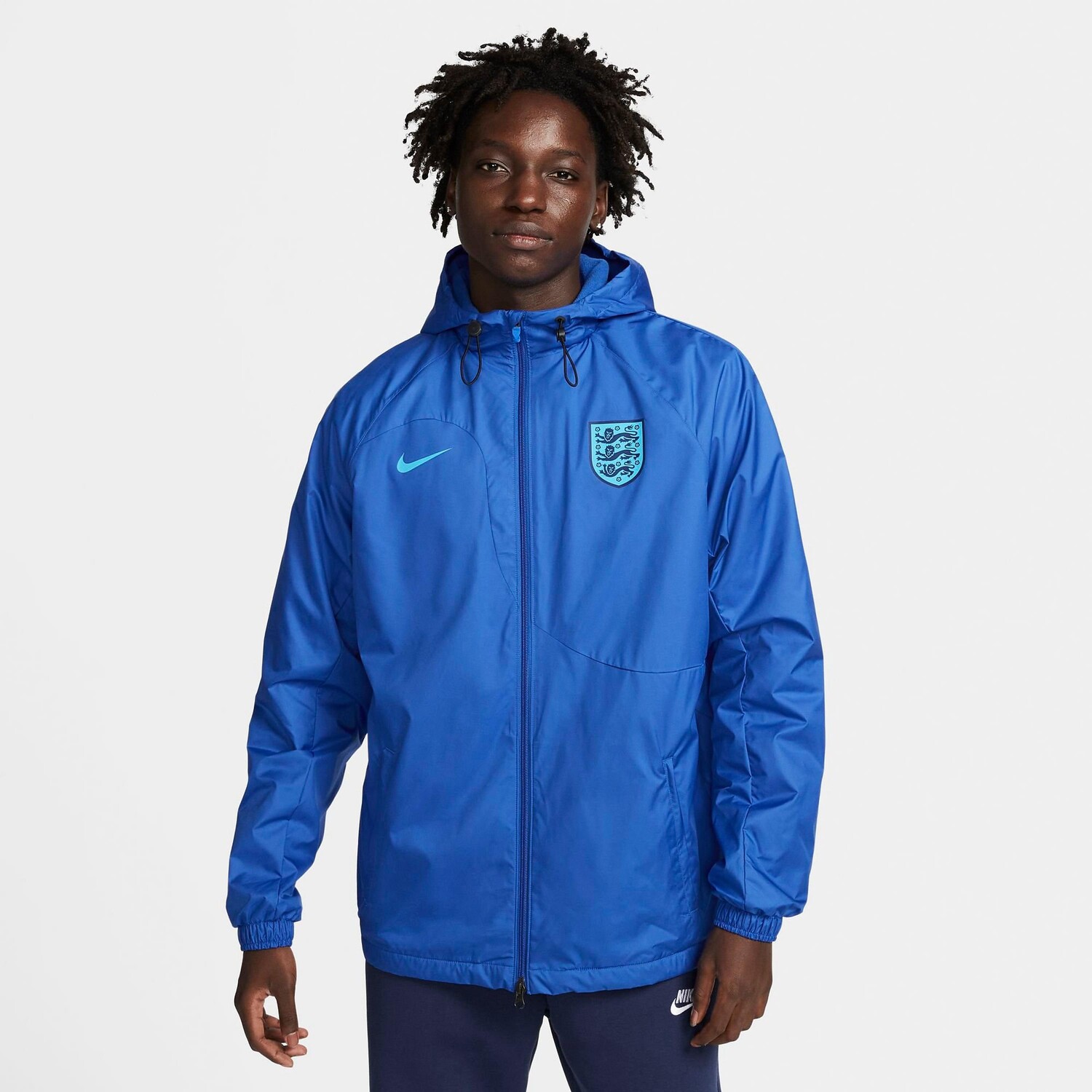 

Мужская футбольная куртка с капюшоном Nike England Strike Dri-FIT, синий