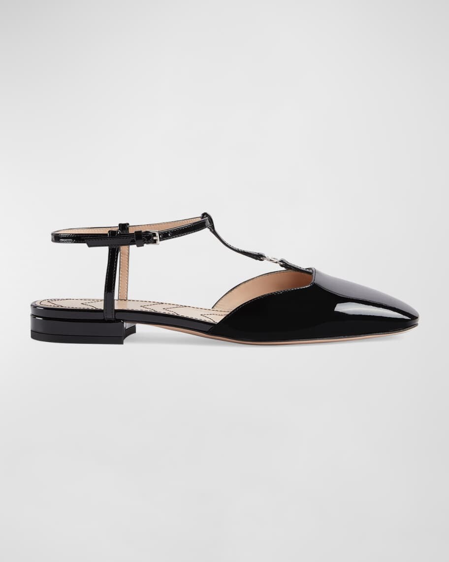 

Балетки Marmont из лакированной кожи Gucci