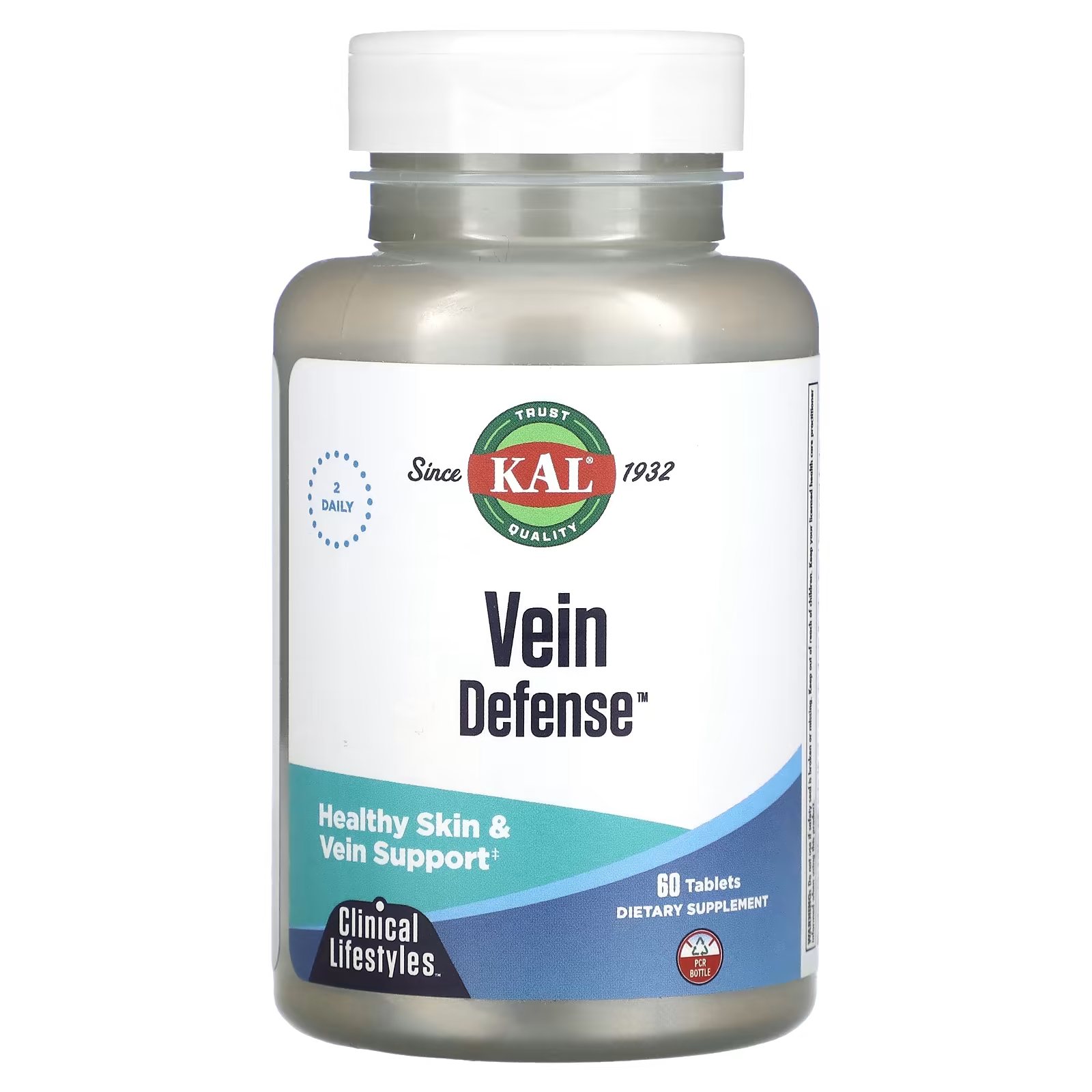 Пищевая добавка KAL Vein Defense, 60 таблеток пищевая добавка kal костная мука 250 таблеток