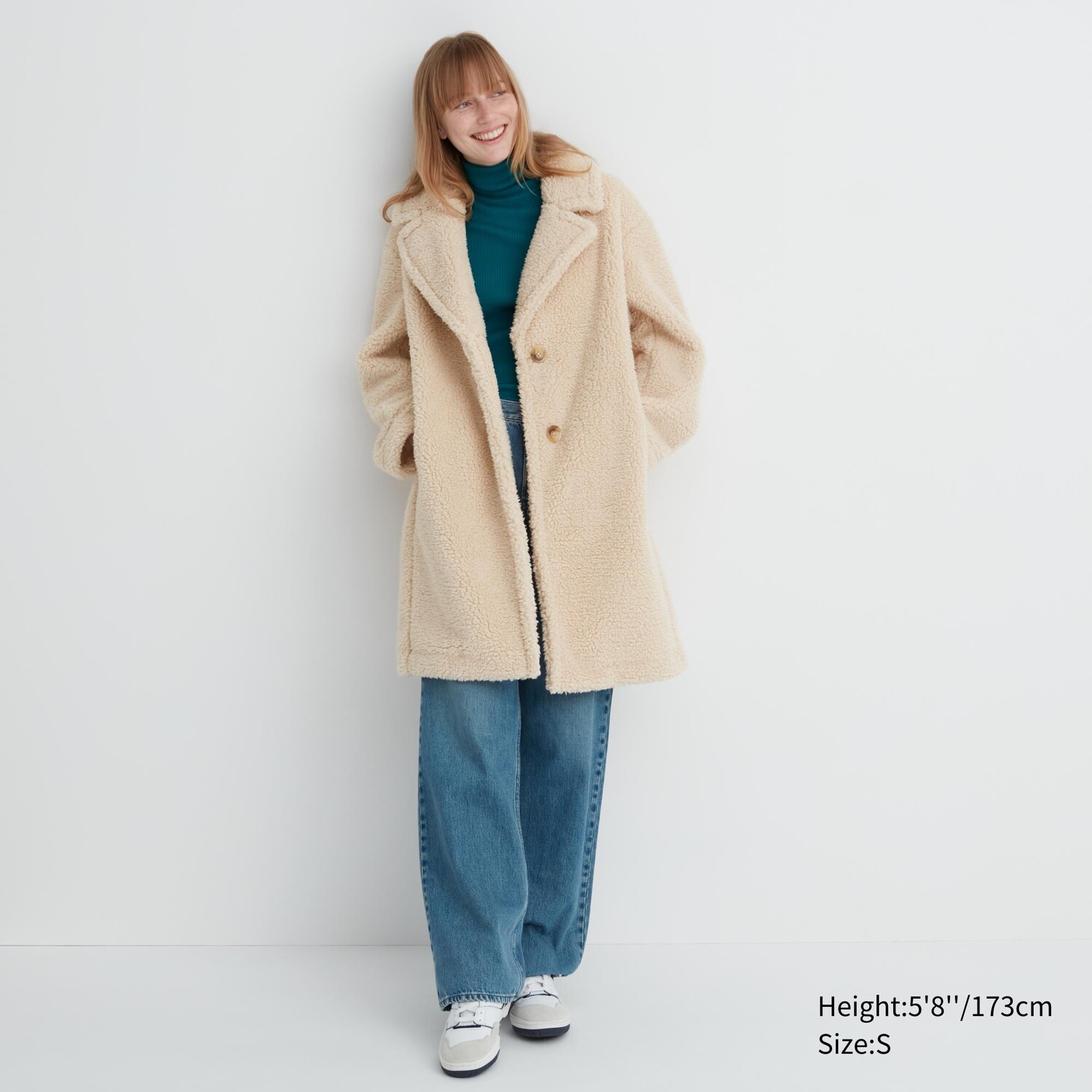 

Ветрозащитное пальто из флиса по индивидуальному заказу Uniqlo, бежевый