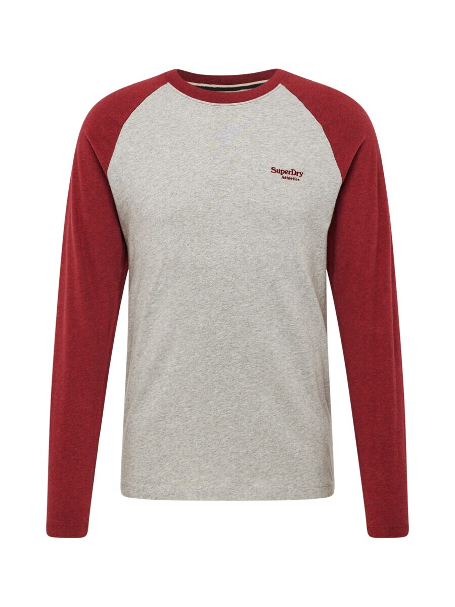 Лонгслив Superdry ESSENTIAL, светло-серый/бордо