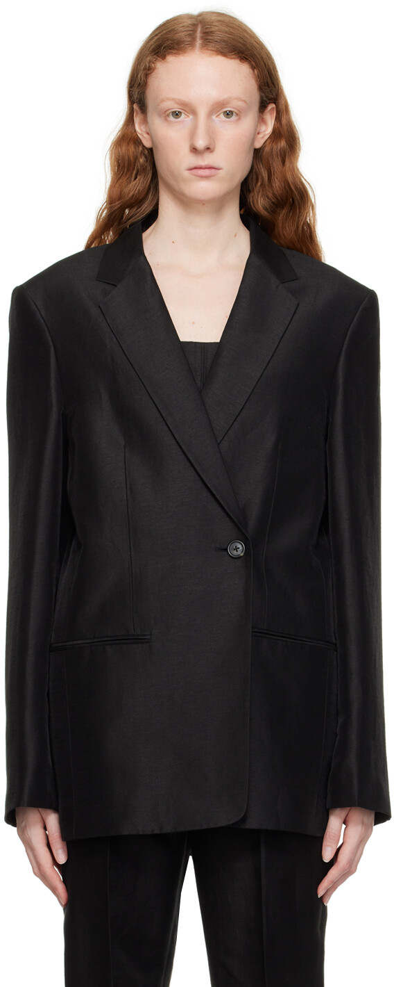 

Черный двубортный пиджак Helmut Lang