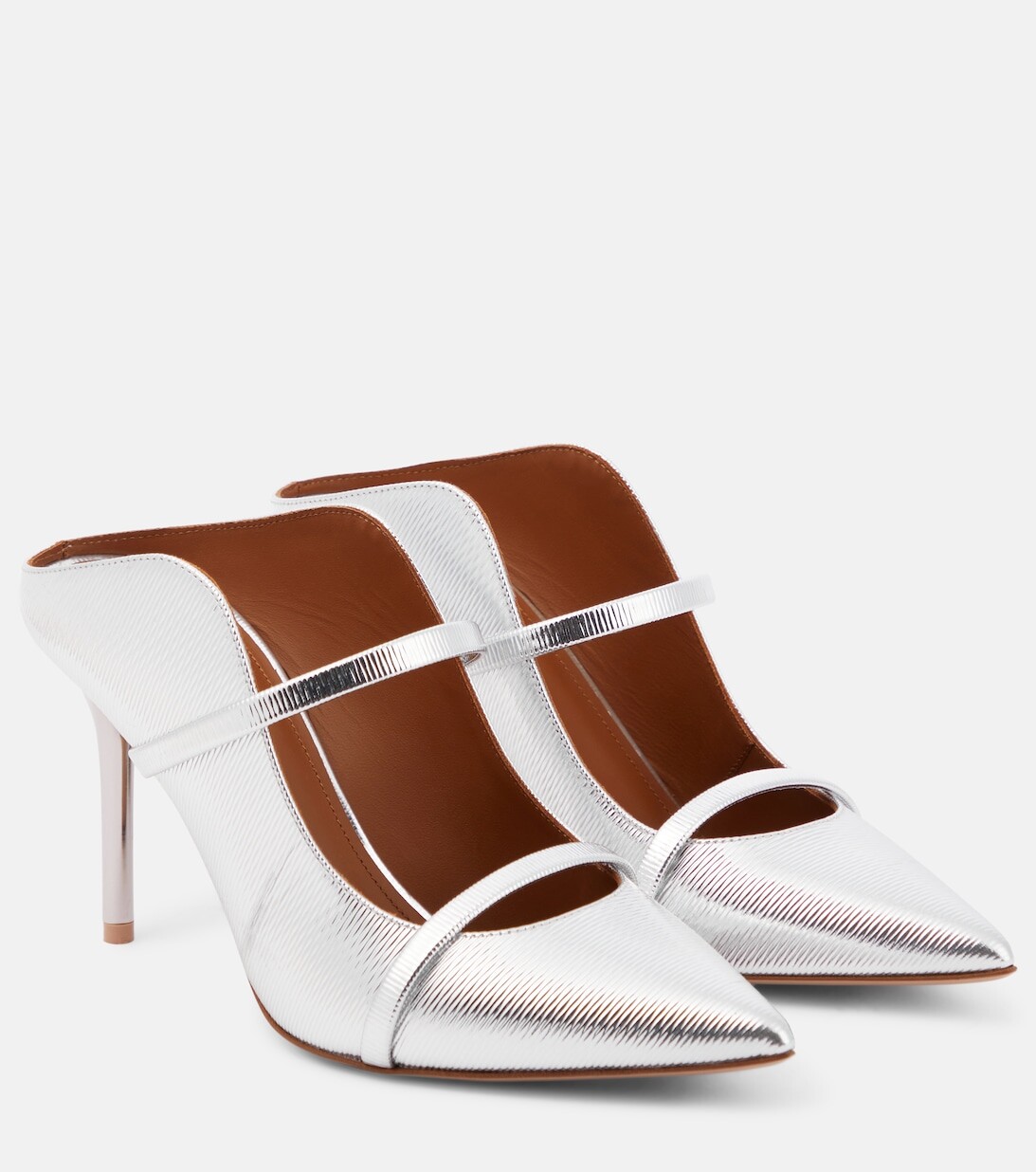 

Кожаные мюли Maureen 85 Malone Souliers, металлик