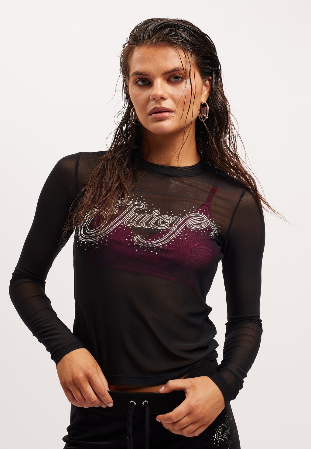 

Топ с длинными рукавами SCATTER Juicy Couture, цвет black