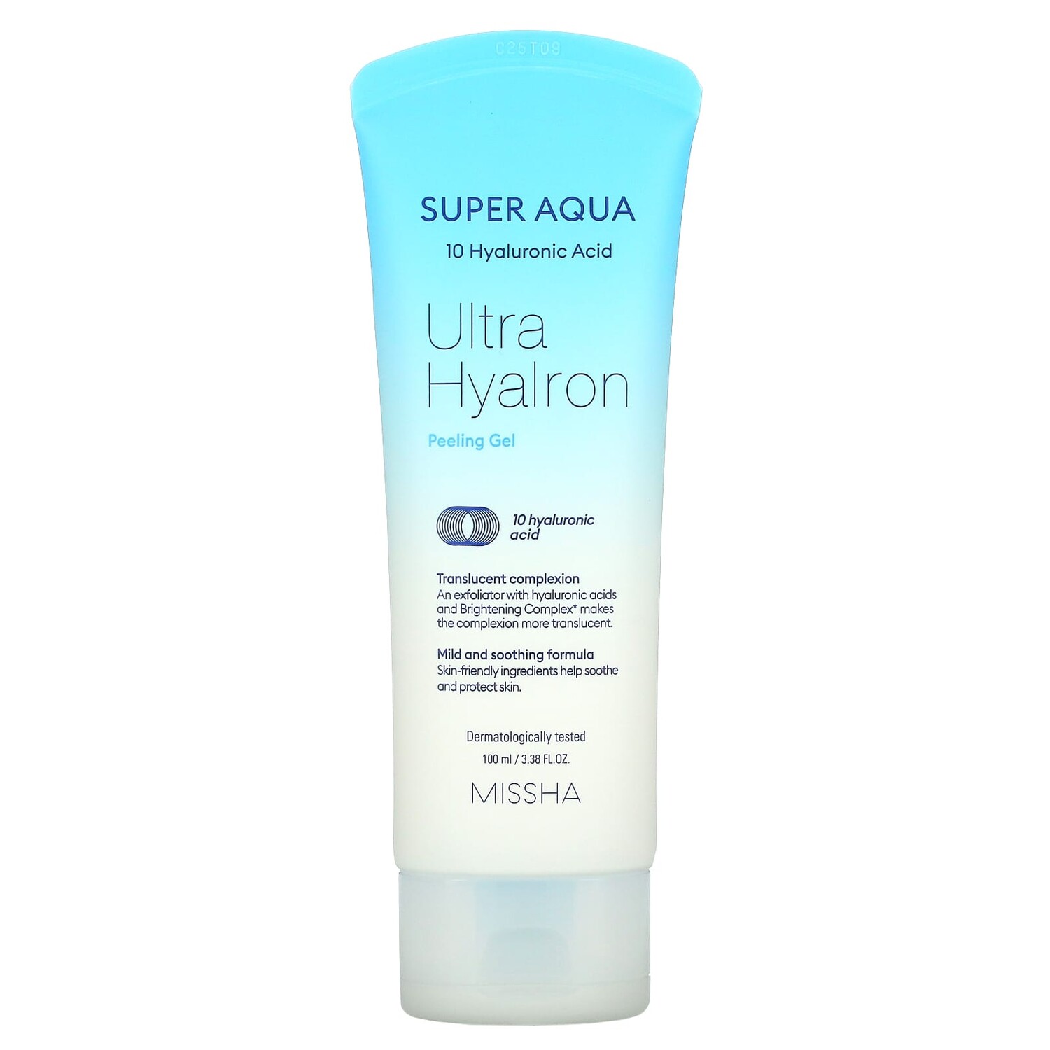 

Super Aqua, Ultra Hyalron, гель-пилинг с гиалуроновой кислотой, 100 мл (3,38 жидк. унций), Missha