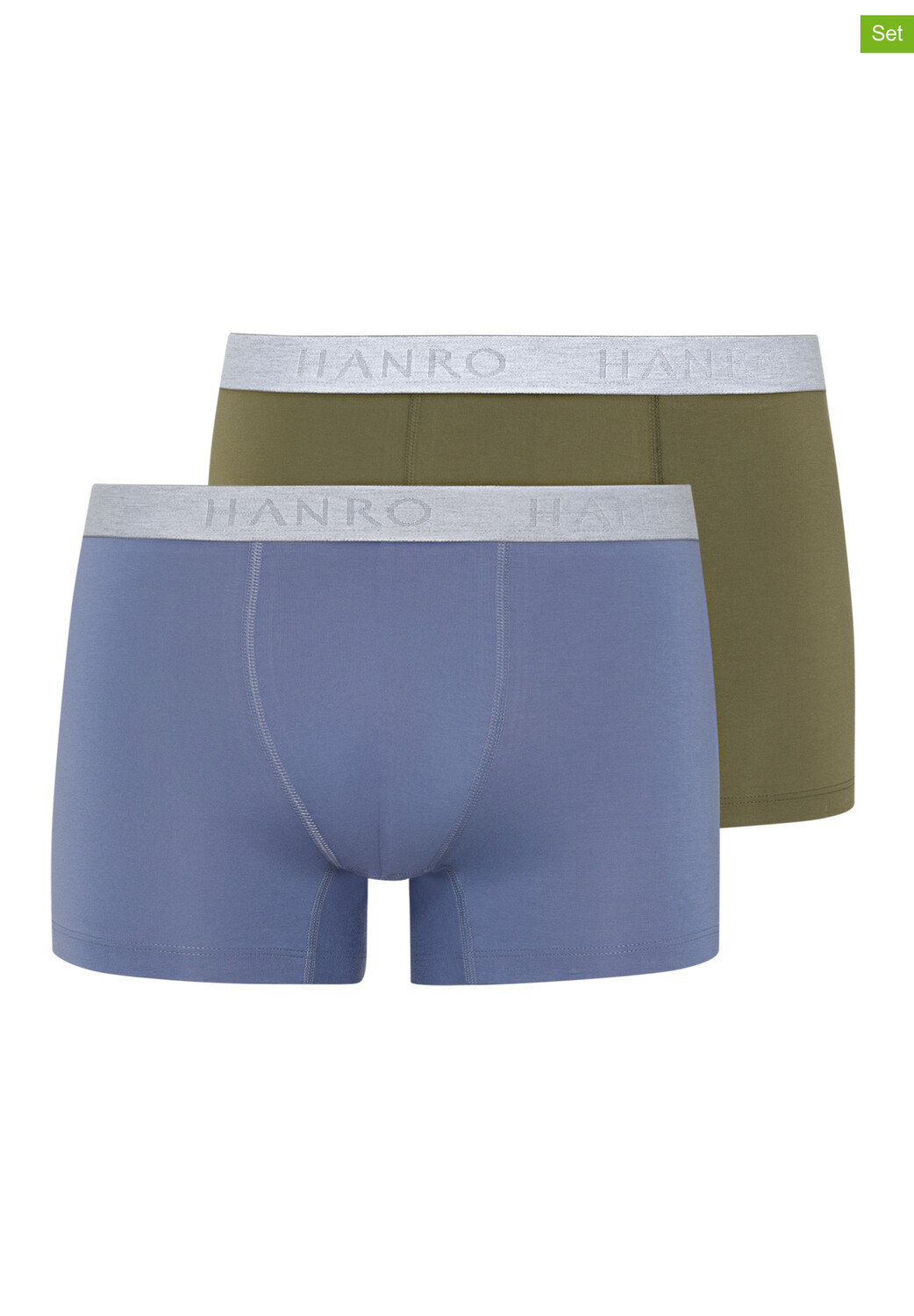 

Боксеры Hanro 2er-Set: Boxershorts, цвет Hellblau/ Khaki