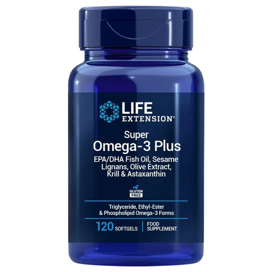 

Life Extension, Super Omega-3 Plus EPA/DHA с лигнанами кунжута, экстрактом оливы, маслом криля и астаксантином ЕС (120 капсул)