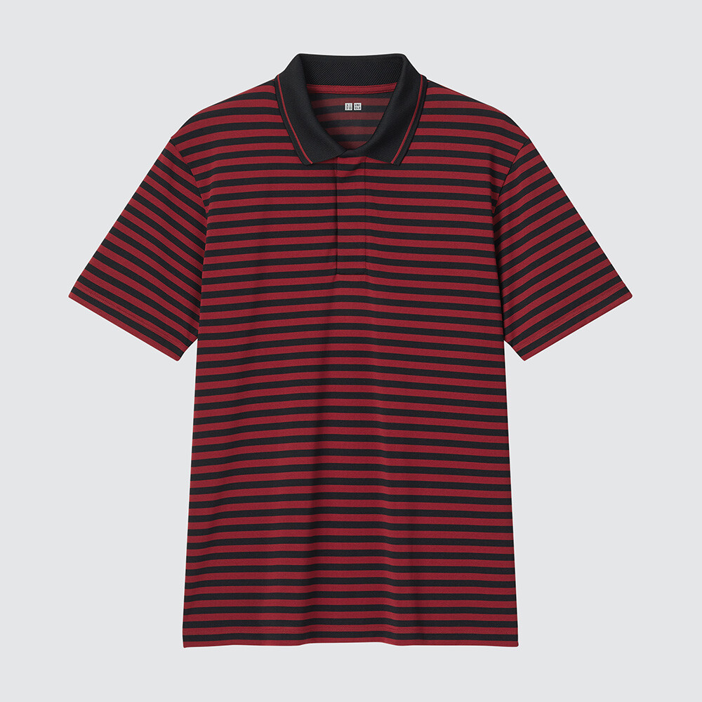 

Мужская рубашка Uniqlo DRY-EX в полоску, красный