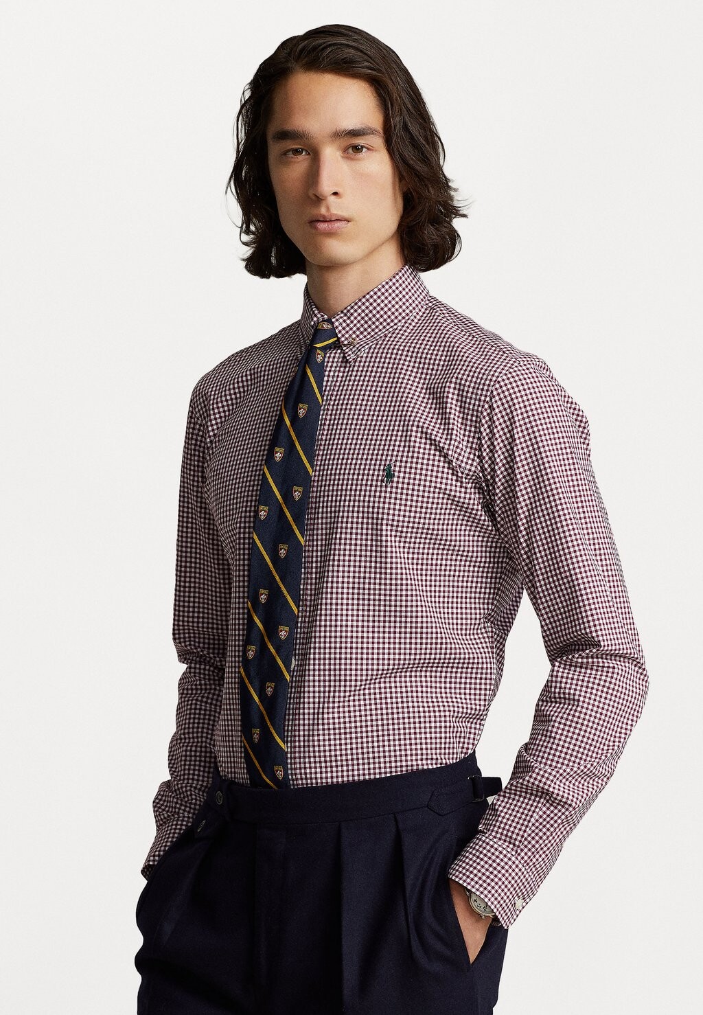 

Рубашка СПОРТИВНАЯ ФУТБОЛКА С ДЛИННЫМ РУКАВОМ Polo Ralph Lauren, бордовый/белый