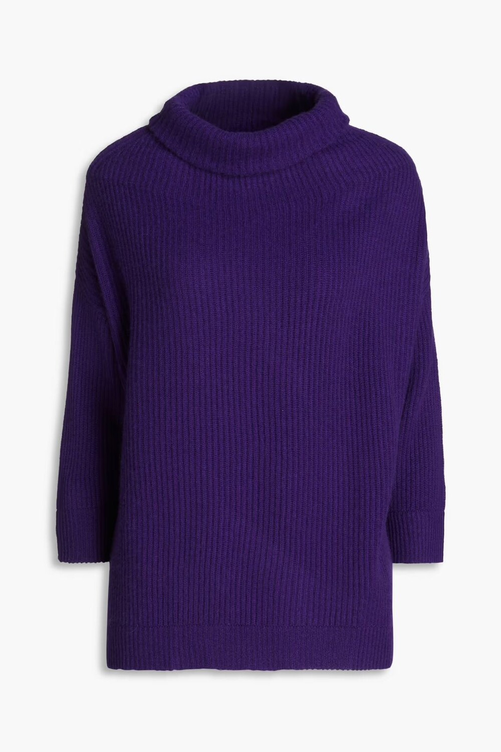 

Кашемировый свитер с высоким воротником в рубчик Autumn Cashmere, фиолетовый