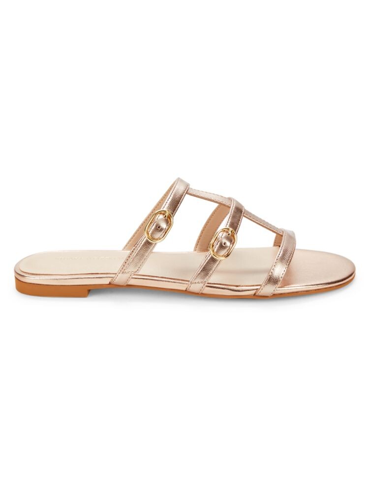 

Кожаные сандалии на плоской подошве Stuart Weitzman, цвет Rose Gold