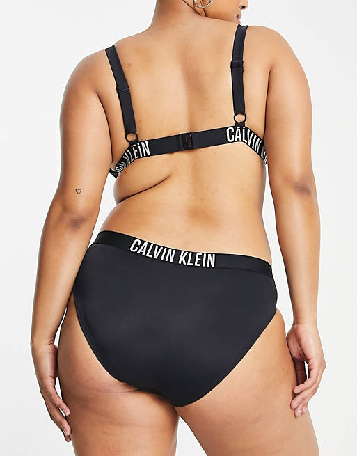 Черные плавки бикини с логотипом Calvin Klein Curve матча просто добавь воды 50 г