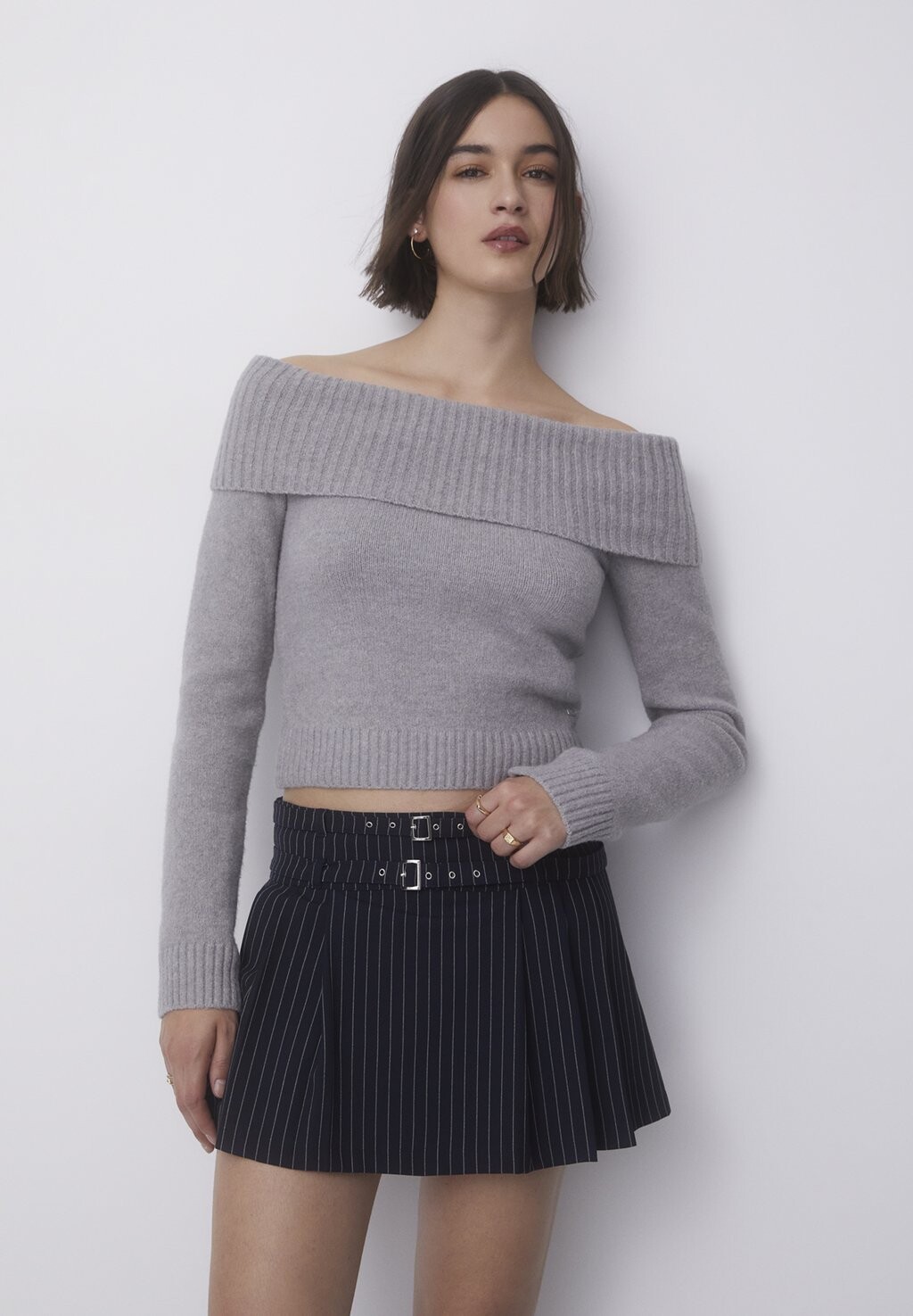 

Юбка-колокольчик Box Double Skort PULL&BEAR, цвет dark blue