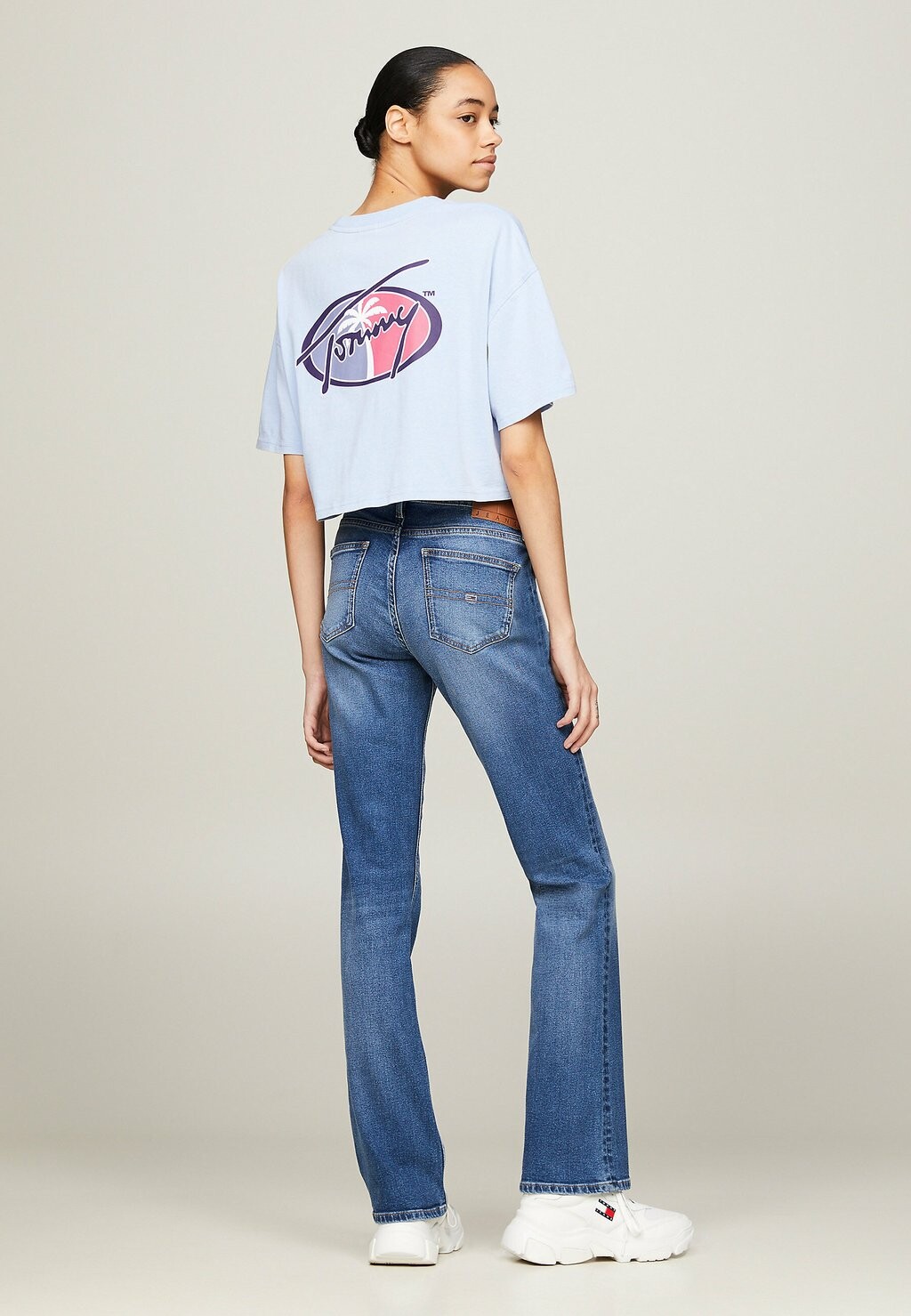 

Футболка с принтом BACK LOGO Tommy Jeans, сине-серый
