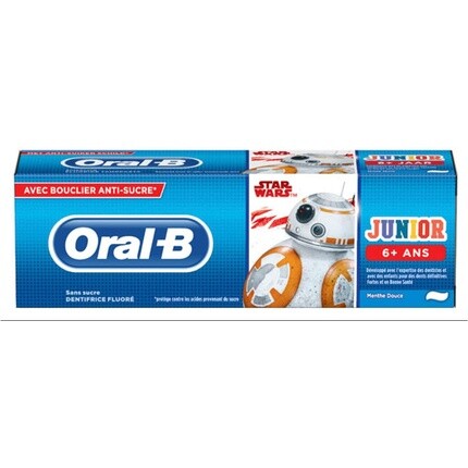 

Зубная паста Oral-B Junior с фтором без сахара, 75 мл — Star Wars BB-8