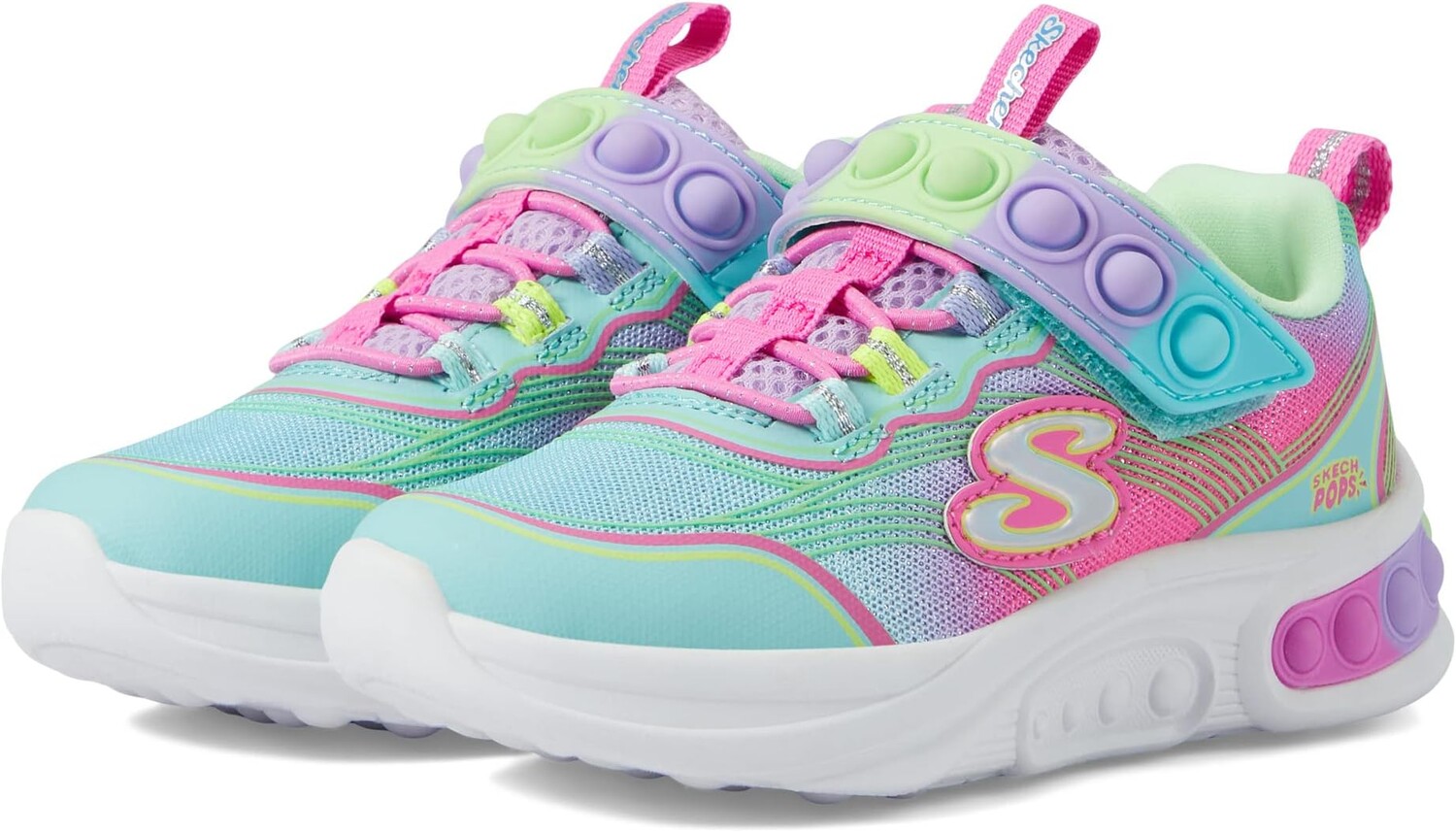 

Кроссовки Sport-Skech Pops 303620L SKECHERS KIDS, цвет Aqua/Multi