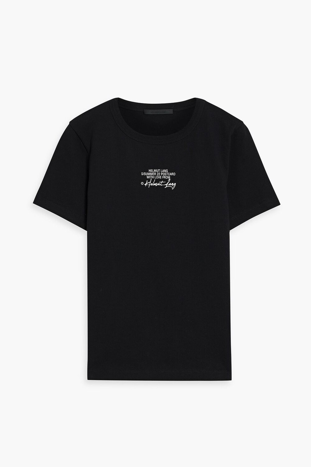 

Футболка из хлопкового джерси с принтом HELMUT LANG, черный