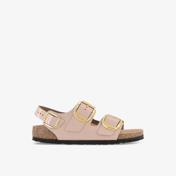 

Сандалии Milano из лакированной кожи с большой пряжкой Birkenstock, бежевый