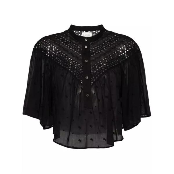 

Футболка safi broderie-anglaise shirt Etoile Isabel Marant, черный