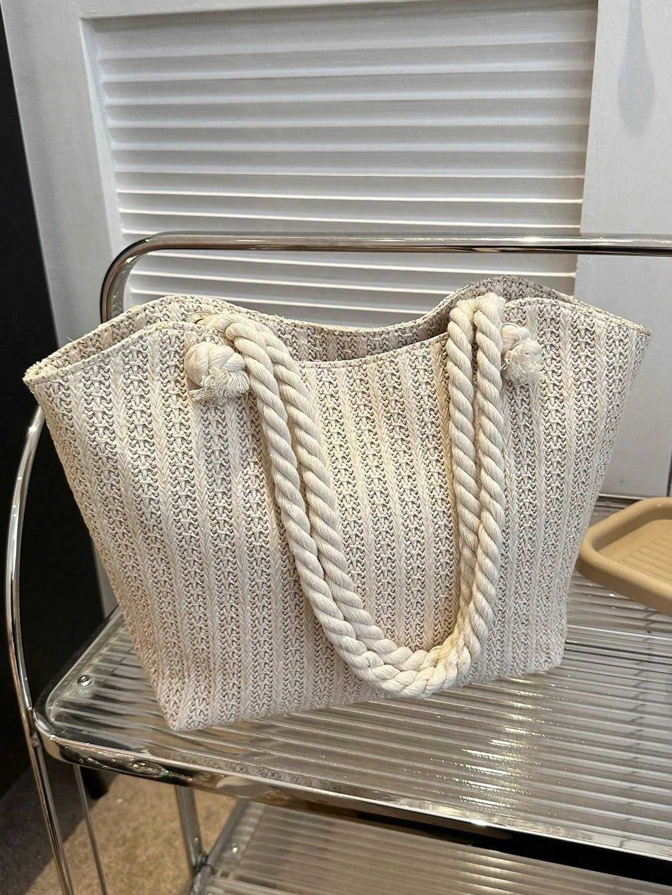 Новая минималистичная однотонная летняя соломенная сумка для женщин, хаки