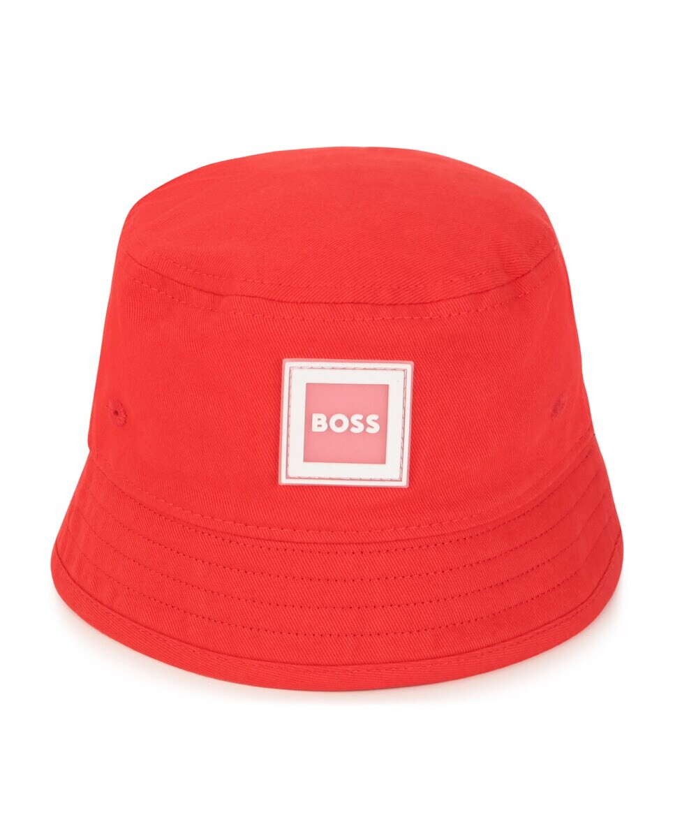 

Красная хлопковая шапка для мальчика BOSS Kidswear, красный