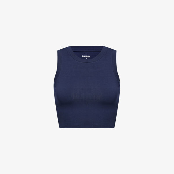 

Топ everywear из эластичного хлопка с круглым вырезом Gymshark, синий