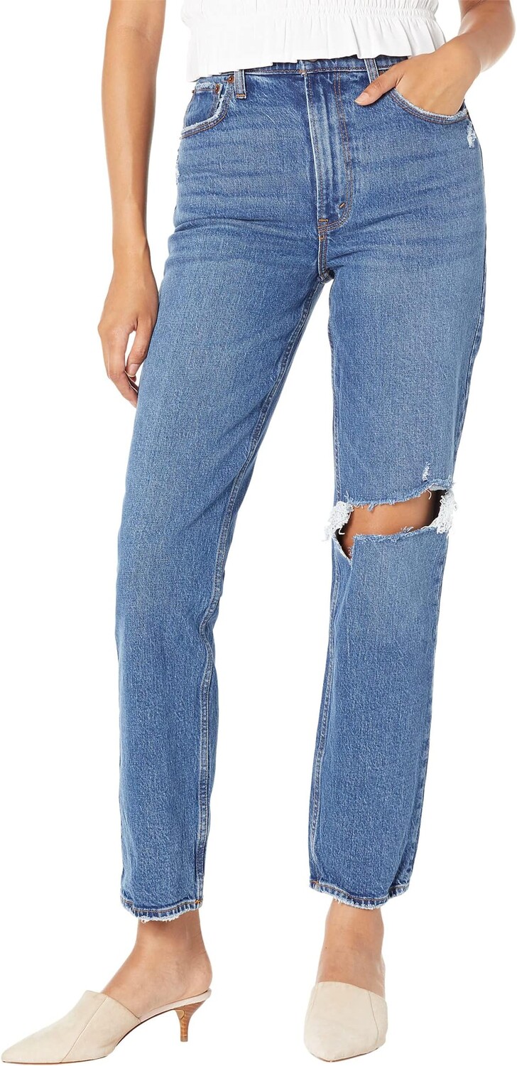 

Джинсы Ultra High Rise 90s Straight Jean Abercrombie & Fitch, цвет Dark Destroy