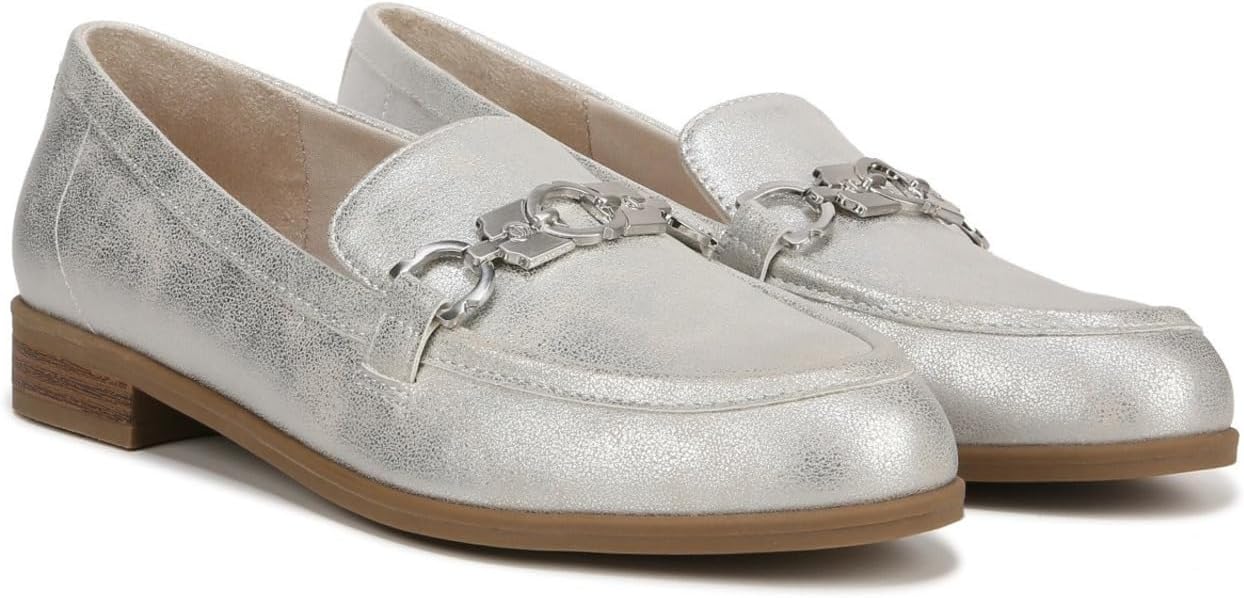 цена Лоферы Rate Adorn Dr. Scholl's, цвет Silver Synthetic