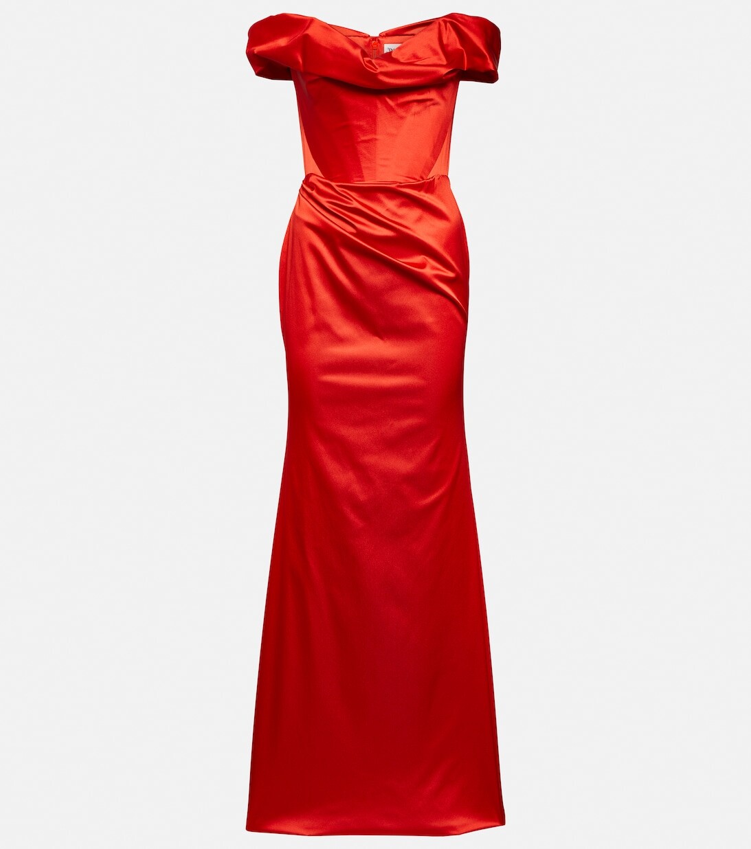 

Атласное платье с драпировкой VIVIENNE WESTWOOD, красный