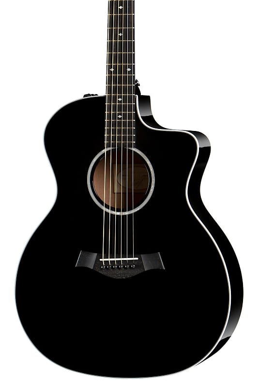 Акустическая гитара Taylor 214ce BLK DLX Grand Auditorium Acoustic-Electric Guitar w/ES2 - Black