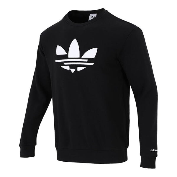 

Толстовка Men's adidas originals Logo Printing Sports Round Neck Pullover Black, черный